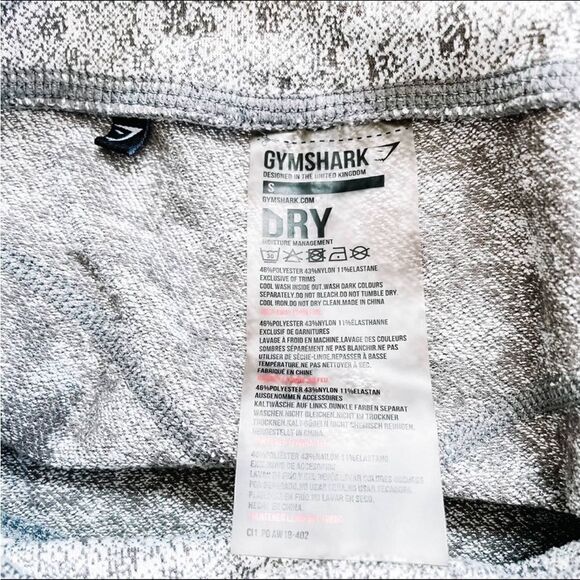 Gymshark Gray Fleur Marled Textured Full Ankle Length High Waist Leggings Sz S - Picture 4 of 9